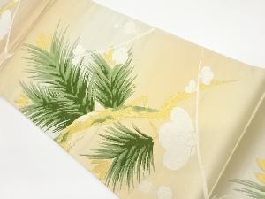 松に梅模様織出し袋帯